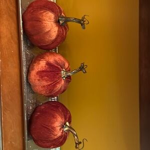 Set of three small pumpkins